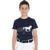 Equestro T-SHIRT BAMBINO SLIM FIT CON STAMPA CAVALLO DA CORSA