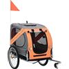 SELLERIA PIGNA Pets Rimorchio da Bici per Cani Arancione e Grigio