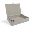 OSCO GRYPUBF1 Faux Leather Box File - Grey