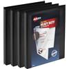 Avery, Robusti raccoglitori a 3 anelli, con anelli inclinati One Touch da 1,3 cm, 4 raccoglitori neri (79708)