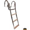Trem Scaletta pieghevole con corrimano e gradini in legno per plancette di poppa 3 gr - Trem S1914003