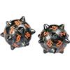 PolyHero Dice PolyHero Warrior - Set da 2 Dadi a 20 Facce - Spiked Balls Steel Grey