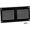 Steinberg14 Griglia di Ventilazione Rettangolare 200x100 mm - Griglie di Aerazione in Metallo Nero - Serranda di Scarico dell'aria con Zanzariera - Copri Bocchetta Interna a Parete e a Soffitto