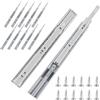 FCOUMY guide per cassetti 6 paia (12 pezzi), 40 cm Chiusura automatica morbida, guide per cassetti estrazione totale con guide con cuscinetti a sfera, guide cassetti 100 libbre di capacità