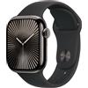APPLE Watch Series 10 GPS + Cellular 42mm in titanio color ardesia con cinturino Sport nero - S/M