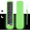 CTRLBETTER Custodia Telecomando in Silicone Compatibile Con Hisense EN2BI27H EN2BF27H EN2BB27H EN2X27HS EN2D27 EN2AK27H TV Telecomando Copertura Protettiva Antiurto Con un Cordino(Verde Fluorescente)
