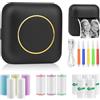 GuKKK Mini Stampante Fotografica, Mini Stampante Termica,Stampante Fotografica Istantanea Portatile, Mini Stampante Termica Bluetooth con Ricarica USB Stampante, per Fotografica, Note, Diario, Elenco (Nero)