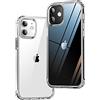Ones Cover Trasparente Rigida Sottile iPhone 12 mini『Antiurto Airbag』『Bordo Rialzato Proteggi Fotocamera Schermo』[Non Giallo][Antiscivolo],PC+TPU Ibrido Protettivo Silicone Custodia per Apple 5.4