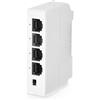 MokerLink 4 Port PoE Extender, IEEE 802.3 af/at PoE Repeater, 100 Mbit/s, 1 PoE Eingang, 3 PoE Ausgänge, POE Passthrough Switch für Wand und Din Schienenmontage
