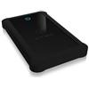 ICY BOX Case Esterno per SSD/HDD 2-5 a 1xUSB3.2 Gen1 Host- UASP- protezione in silicone - IB-233U3-B