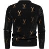 TYUIOP Maglione Uomo Natale Maglione Uomo Girocollo Maglioni Natalizi Famiglia Felpa Leggera Uomo Maglione Uomo Felpa A Maglia Colletto alla Coreana Ln-4185 Maglioni Uomo Cotone
