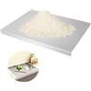 RUCUDIM Tagliere in acciaio inox, 30 x 40 cm, tagliere da cucina, tagliere pesante per cucinare, piano di lavoro con bordo di arresto per carne, verdure per cucina bar