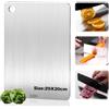 Prmape Tagliere Acciaio Inox, 29 * 20cm Tagliere in Titanio per Cucina Professionale, Bifacciale Tagliere Spianatoia in 304 Acciaio Inox Alimentare Adatto per Tagliare Carne, Frutta e Verdura