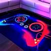 HOLAVIDA Tappeto per Giochi Neon, 3D Tappeto Reattivo ai Raggi UV del Controller di Gioco, Tappetino Fluorescente Antiscivolo per Pavimenti, Decorazione per la Sala Giochi dei Bambini, 180x120cm