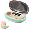JCAKES auricolari bluetooth X55 Sleeping Earbuds Mini Cuffie TWS Bluetooth Auricolari Stereo Nascosti Cuffie Con Microfono HD Chiamata Impermeabile Per Lavoro cuffiette bluetooth(Khaki)