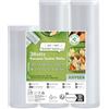 Anysea Sacchetti Sottovuoto Alimenti 3 Rotoli：20x1/28x2/x500 cm Buste Sottovuoto Alimenti Senza BPA, Rotolo Sottovuoto Alimenti Goffrati per Conservazione Alimenti e Macchina Sottovuoto