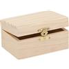 GLOREX Inspirations 6 1682 201 - Scatola in Legno di Pino, Rettangolare, con Chiusura, Grande Circa 11,5 x 8 cm, FSC Mix, per verniciare, incollare o Decorare Il Ferro da Bollo