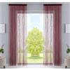 Gardinenbox 2er Set Fadengardinen con Passante per Tunnel e Nastro Arricciato, Adatto per aste binari per Tende. Divisorio Fadenstores 20303CN2, 100% Poliestere, Bordeaux, HxB 250x140 cm