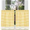 Achim Home Furnishings Buffalo - Coppia di tende per finestra a quadri, 147,3 x 61 cm, giallo e bianco, misto poliestere, 147,3 x 61 cm