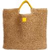 SUNDEK MAXI BORSA IN PAPER STRAW INTRECCIATA Mare