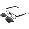 distinguo Occhiali da Lettura 900 - Unisex, Convertibili in Occhiali da Sole con Clip Magnetica, Diverse Gradazioni Completi di Accessori Occhiale Presbite (Nero Opaco 904, 1.5, x)