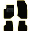 QUEMAR Tappetini Auto compatibili con Peugeot 208 II e-208 dal 2019/ Kit Tappeti Moquette e Gomma su Misura (Set 2 Anteriori + 2 Posteriori)/ Ricami e Colori Personalizzati (0 Ricami, Bordo Giallo)