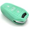 Generic Nordecco - Custodia in silicone per chiave auto Opel Corsa F Astra L VI 70 piastra Corsa Jeep Avenger 3 pulsanti Keyless Remote (Menta verde)