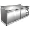 Ristosubito Tavolo refrigerato ventilato con alzatina EKF Acciaio AISI 201 Modello GN3200TN Tre porte Capacità Lt. 417 Temp.°C. +2/+8 Dim. cm L.179.5 P.70 H.95