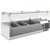 Ristosubito Vetrina refrigerata per pizza EKF in acciaio INOX AISI 201 Modello VRX1000380FG