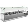 Ristosubito Vetrina refrigerata per pizza EKF in acciaio INOX AISI 201 Modello VRX1200330FG