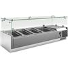 Ristosubito Vetrina refrigerata per pizza EKF in acciaio INOX AISI 201 Modello VRX1200380FG
