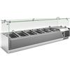 Ristosubito Vetrina refrigerata per pizza EKF in acciaio INOX AISI 201 Modello VRX1400330FG