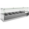 Ristosubito Vetrina refrigerata per pizza EKF in acciaio INOX AISI 201 Modello VRX1400380FG