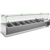Ristosubito Vetrina refrigerata per pizza EKF in acciaio INOX AISI 201 Modello VRX1500380FG
