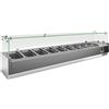 Ristosubito Vetrina refrigerata per pizza EKF in acciaio INOX AISI 201 Modello VRX1800330FG Capacità Lt. 59 Temp.°C. +2/+8 Dim. cm L.180 P.33.5 H.43.5