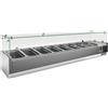 Ristosubito Vetrina refrigerata per pizza EKF in acciaio INOX AISI 201 Modello VRX1800380FG Capacità Lt. 73 Temp.°C. +2/+8 Dim. cm L.180 P.39.5 H.43.5