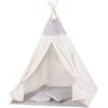 SPRINGOS Tenda Tipi per bambini con tappeto e 2 cuscini 100% tela di cotone 160x120x100 cm Capanna per bambini