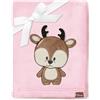 Be Mammy Coperta calda per bambini con peluche regalo per bambino con motivi 3D (Rosa Cipria - Cervo)