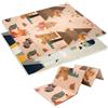 Humbi Tappeto HUMBI per bambini, tappetino per gattonare, schiuma XPE, bifacciale, barra piatta, impermeabile, extra large, tappeto per bambini, antiscivolo, 120x180, montagne animali