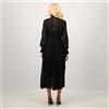 PARKER & ROWE Abito lungo chiffon con inserti in pizzo e sottoveste maglina