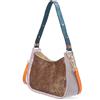Ebarrito Borsa a spalla in pelle patchwork con tracolla
