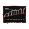 Sunex Tools 9917MA - Set di chiavi combinate metriche con scanalatura a V, 8-19 mm, completamente lucidate, 12 pezzi (include custodia a rotolo)