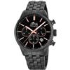 LOTUS Orologio Uomo Analogico Acciaio Inox 316L Nero - Quarzo - Cronografo - Calendario - Vetro Minerale - Impermeabile 5 ATM Casual 18668/2 Chrono