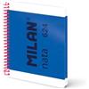 MILAN® Quaderno A5 a spirale e copertina rigida, carta bianca, 80 fogli da 95 g/m², collezione nata® blu