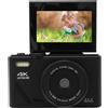 Fotocamera Digitale, Fotocamera Retro UHD 64MP 4K Con Schermo Pop-Up IPS Da 3, Z