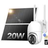 Telecamera Di Sorveglianza 4G LTE, Solare Con Scheda SIM, Fotocamera 2K per Este