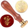 DELORIGIN 25mm Gänseblümchen Fiori Sigillo in Cera con Testa in Ottone Rimovibile Sigillo Stile Rétro Sigillo di Cera per Buste, Cartoline, Lettere, Partecipazioni di Matrimonio