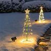Oneshlee Albero Di Natale Con Luci Incorporate Da Esterno, Luci Natale Da Esterno Giardino Solari, Addobbi Natalizi Led Energia Solare, Decorazioni Natalizie La Casa Particolari Moderne Realistico (Calde)