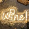 HFHungkeong Segno neon in acrilico per vino per decorazione murale, LED dimmerabile per bar, decorazione cocktail, luce a neon, lampada artistica realizzata a mano per casa, pub, matrimonio, festa, studio bar