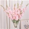 NatureMan 5 fiori artificiali Delphinium Ajacis, 86 cm di stelo lungo, fiori finti di larkspur in seta, per tavolo, cucina, casa, giardino, festa, matrimonio, decorazione (rosa)